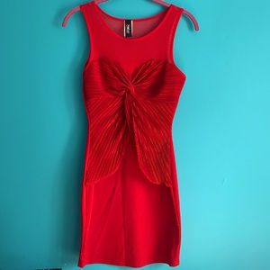 Red party dress
